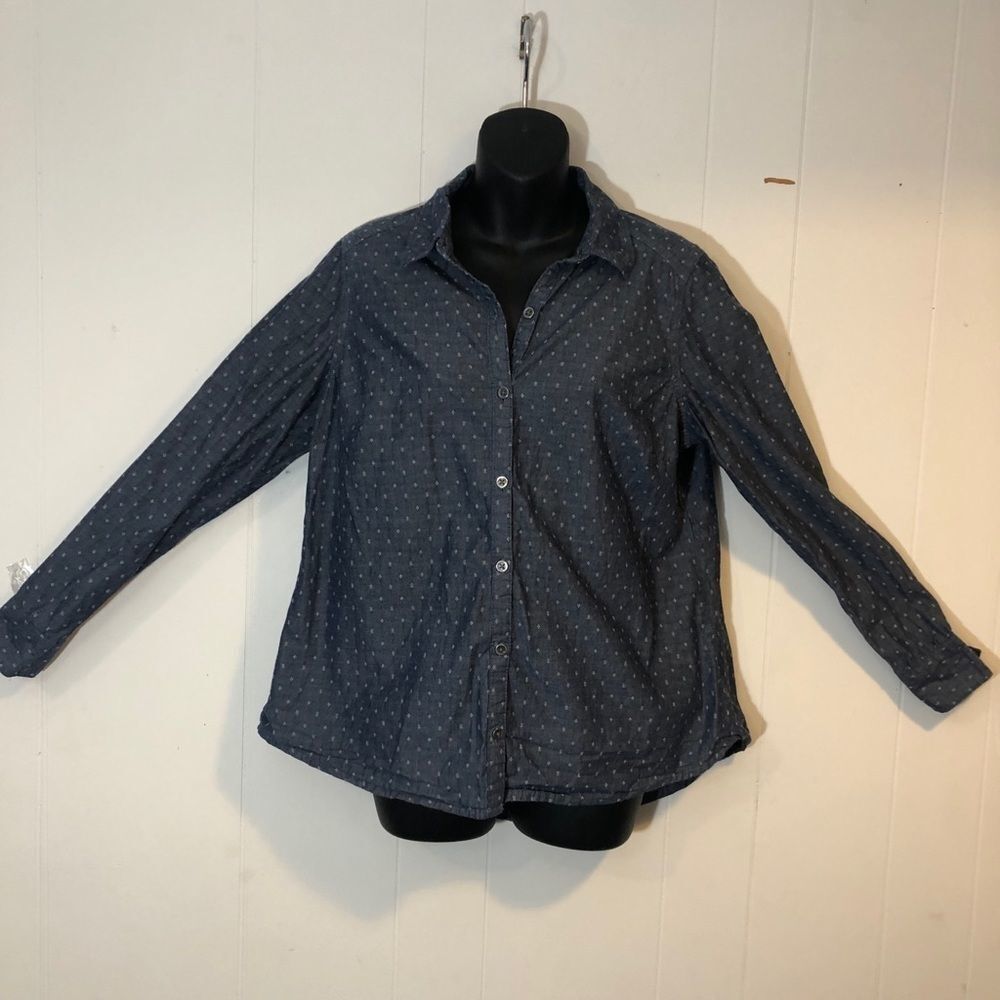 Lee Riders Button Down Long Sleeve Shirt Medium